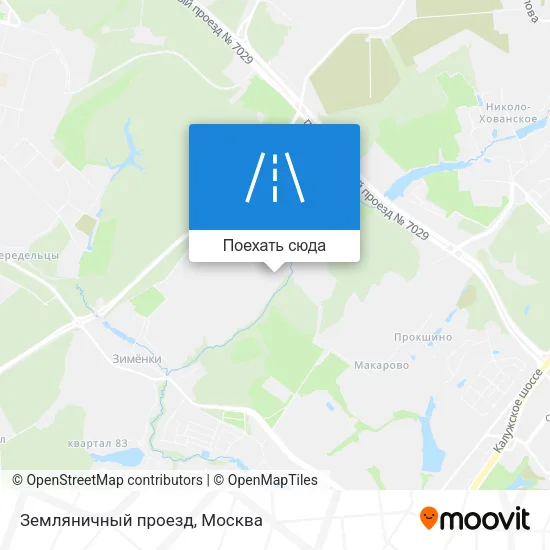 Карта Земляничный проезд