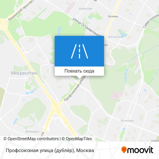Карта Профсоюзная улица (дублёр)