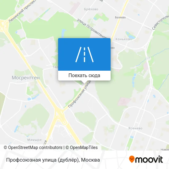 Карта Профсоюзная улица (дублёр)