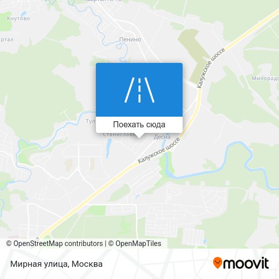 Карта Мирная улица