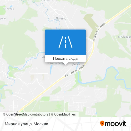 Карта Мирная улица
