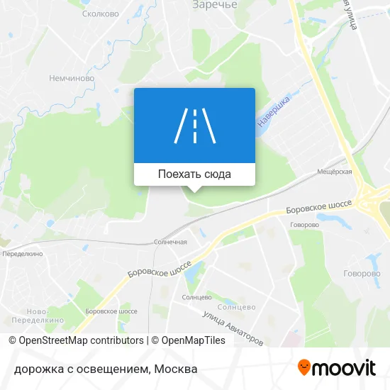 Карта дорожка с освещением