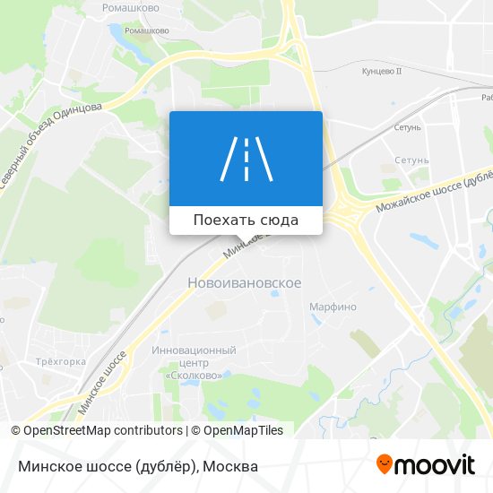 Карта Минское шоссе (дублёр)