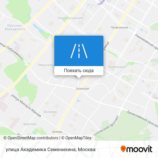 Карта улица Академика Семенихина