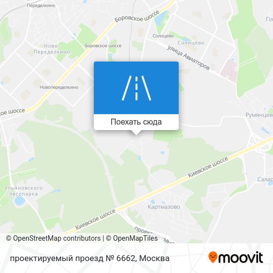 Карта проектируемый проезд № 6662