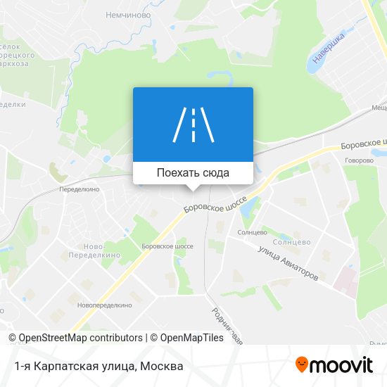 Карта 1-я Карпатская улица