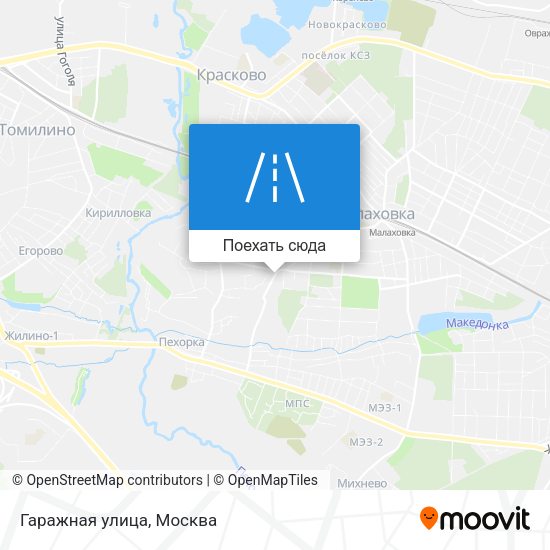 Карта Гаражная улица