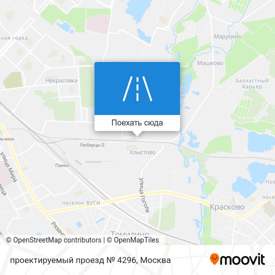 Карта проектируемый проезд № 4296
