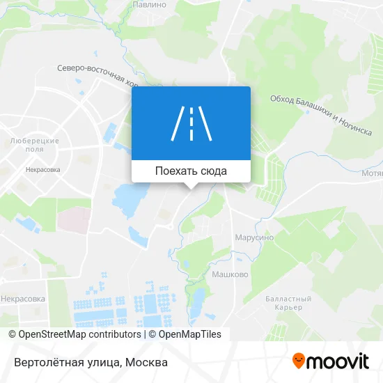 Карта Вертолётная улица