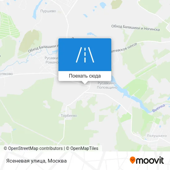 Карта Ясеневая улица