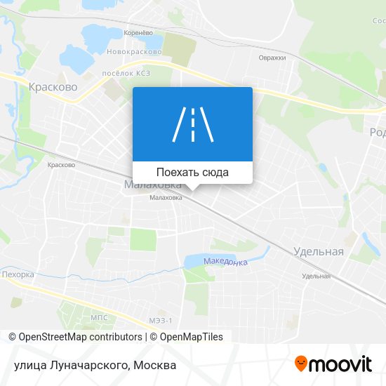 Карта улица Луначарского