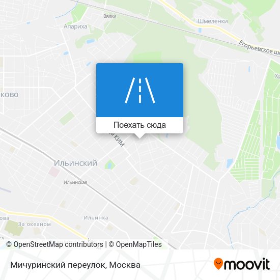 Карта Мичуринский переулок