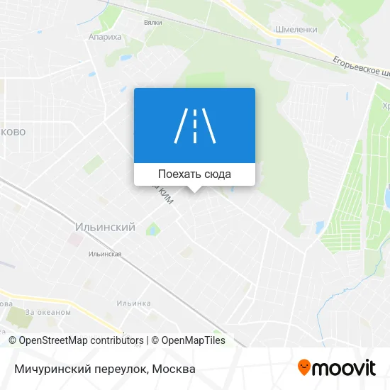 Карта Мичуринский переулок