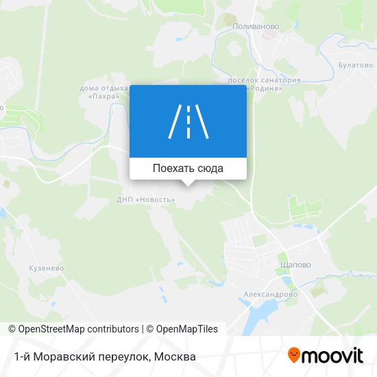 Карта 1-й Моравский переулок