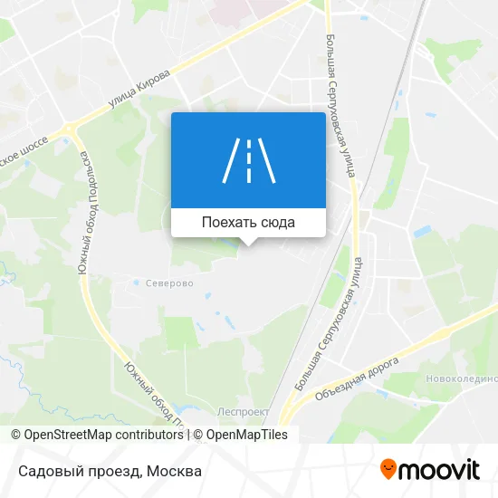 Карта Садовый проезд