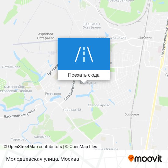 Карта Молодцевская улица