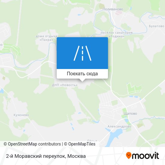 Карта 2-й Моравский переулок