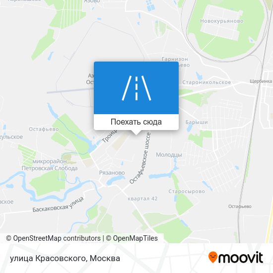 Карта улица Красовского