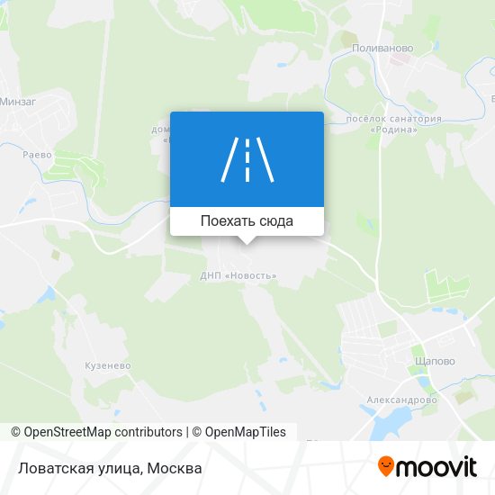 Карта Ловатская улица