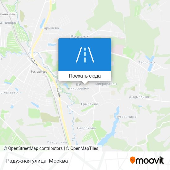 Карта Радужная улица