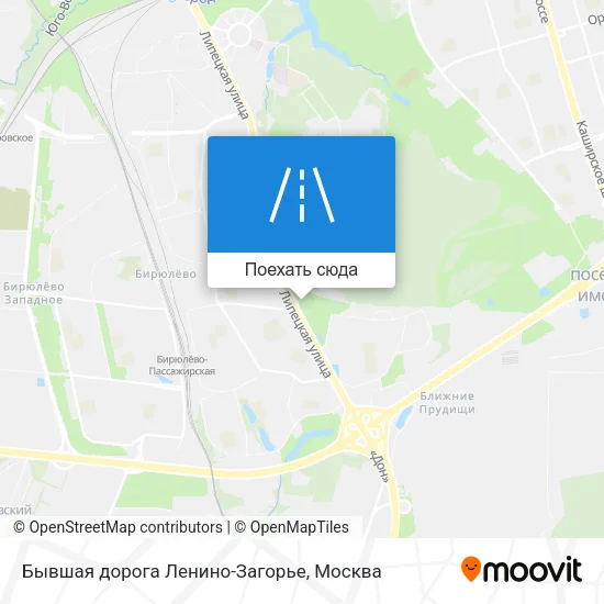Карта Бывшая дорога Ленино-Загорье