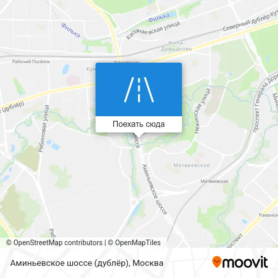 Карта Аминьевское шоссе (дублёр)