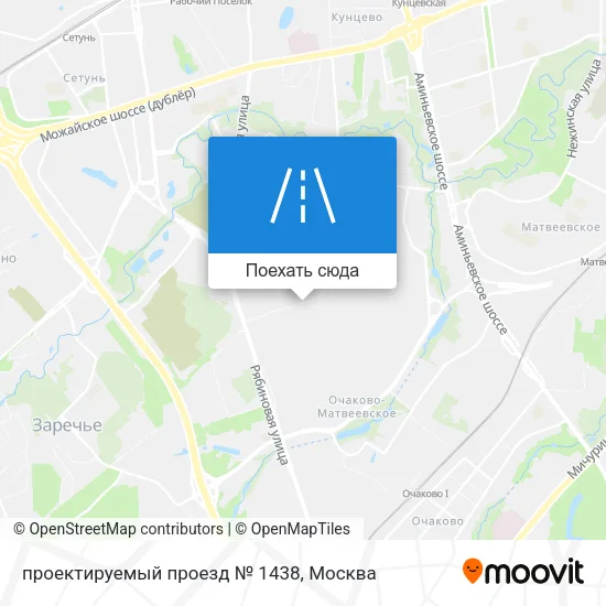 Карта проектируемый проезд № 1438