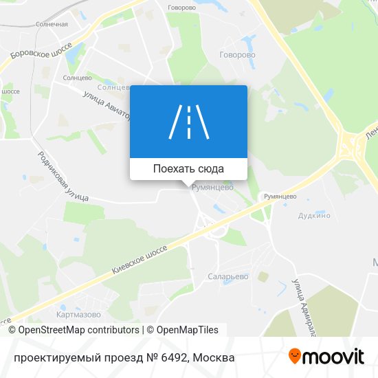 Карта проектируемый проезд № 6492