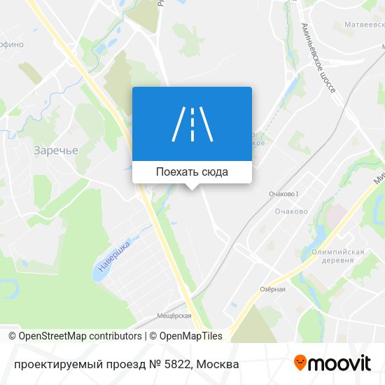 Карта проектируемый проезд № 5822