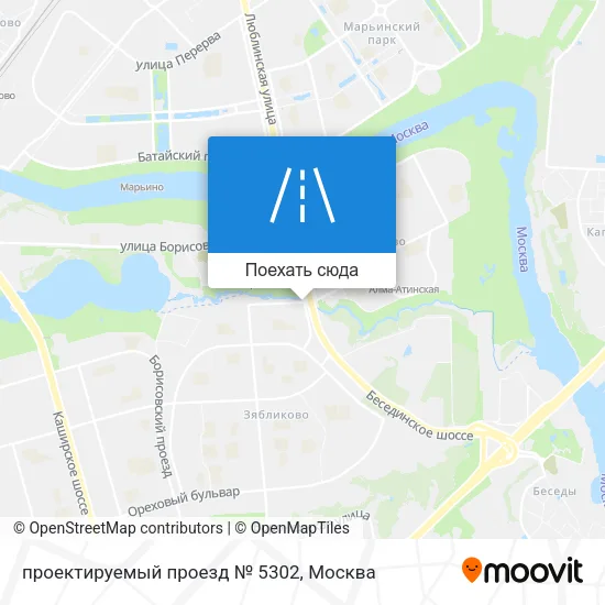 Карта проектируемый проезд № 5302