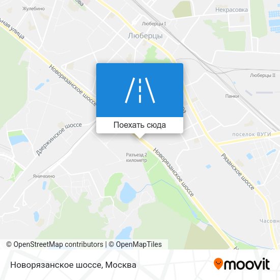 Карта Новорязанское шоссе