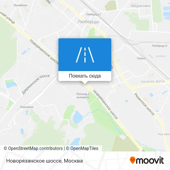 Карта Новорязанское шоссе