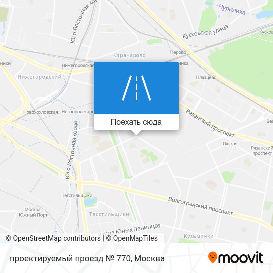 Карта проектируемый проезд № 770