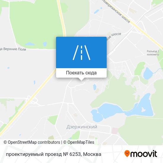 Карта проектируемый проезд № 6253