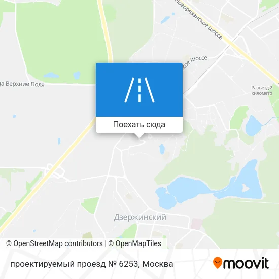 Карта проектируемый проезд № 6253