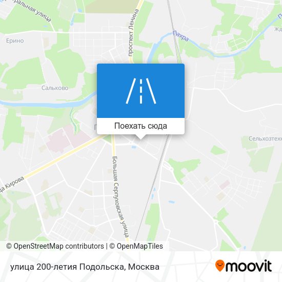Карта улица 200-летия Подольска