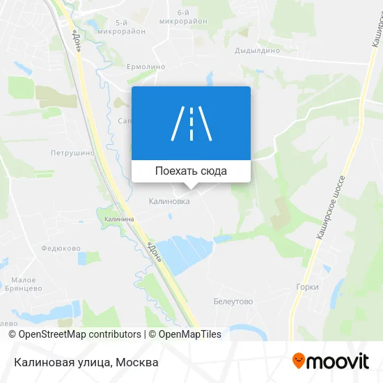 Карта Калиновая улица