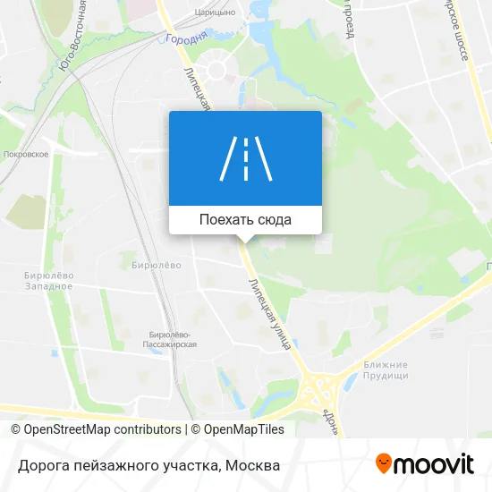 Карта Дорога пейзажного участка