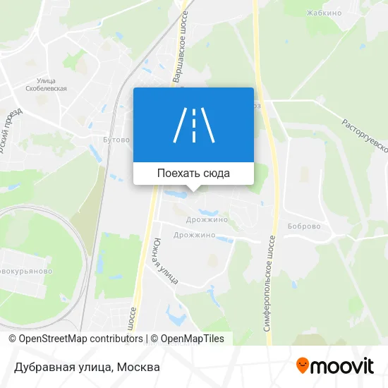 Карта Дубравная улица