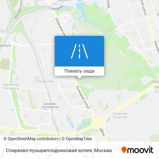 Карта Спиреево-пузыреплодниковая аллея