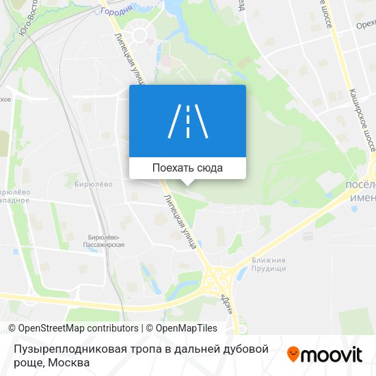 Карта Пузыреплодниковая тропа в дальней дубовой роще