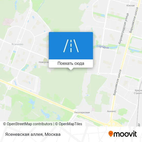 Карта Ясеневская аллея