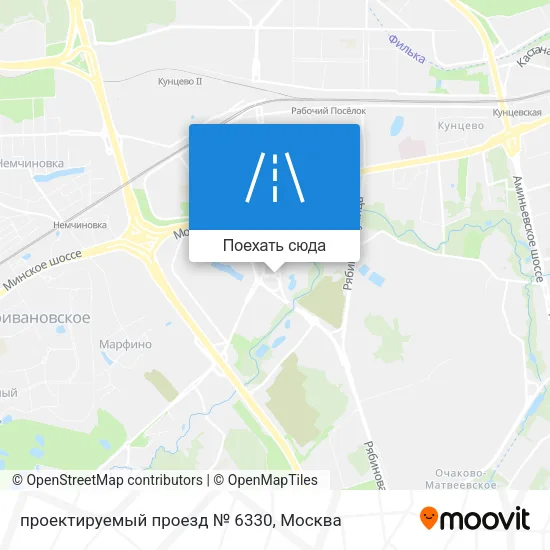 Карта проектируемый проезд № 6330