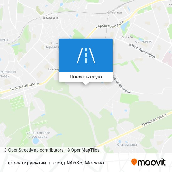 Карта проектируемый проезд № 635