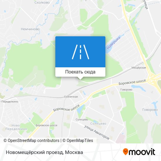 Карта Новомещёрский проезд