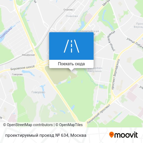 Карта проектируемый проезд № 634