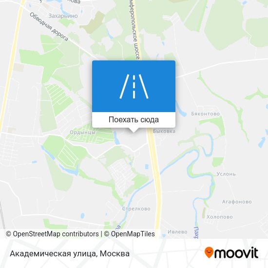Карта Академическая улица