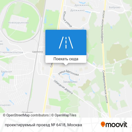 Карта проектируемый проезд № 6418