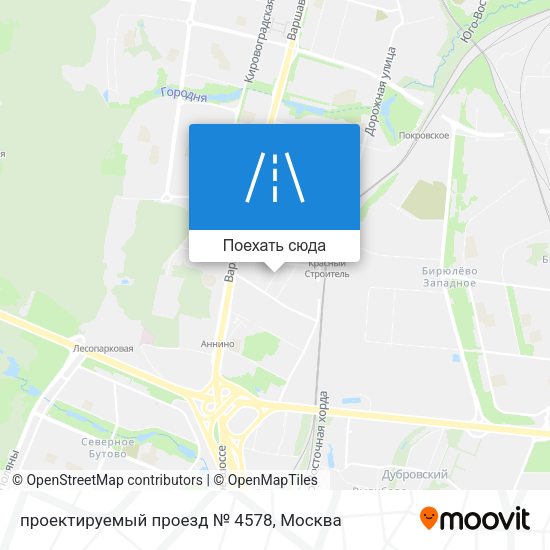 Карта проектируемый проезд № 4578