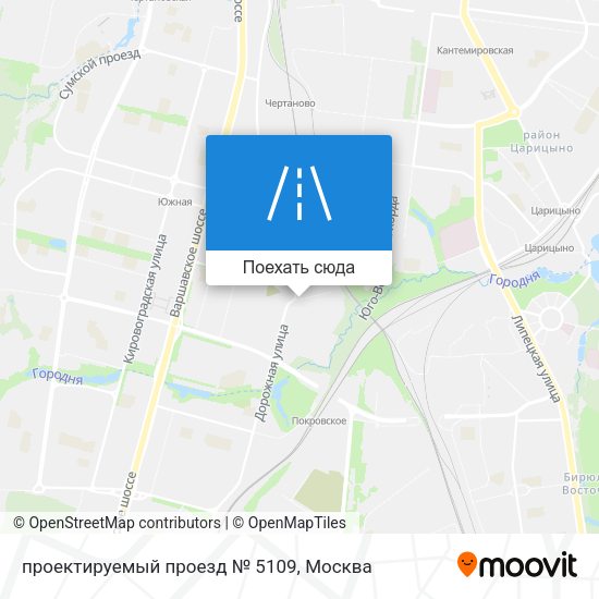 Карта проектируемый проезд № 5109